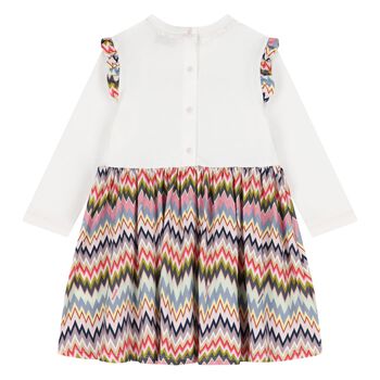 Younger Girls Multi-Coloured Zigzag Dress