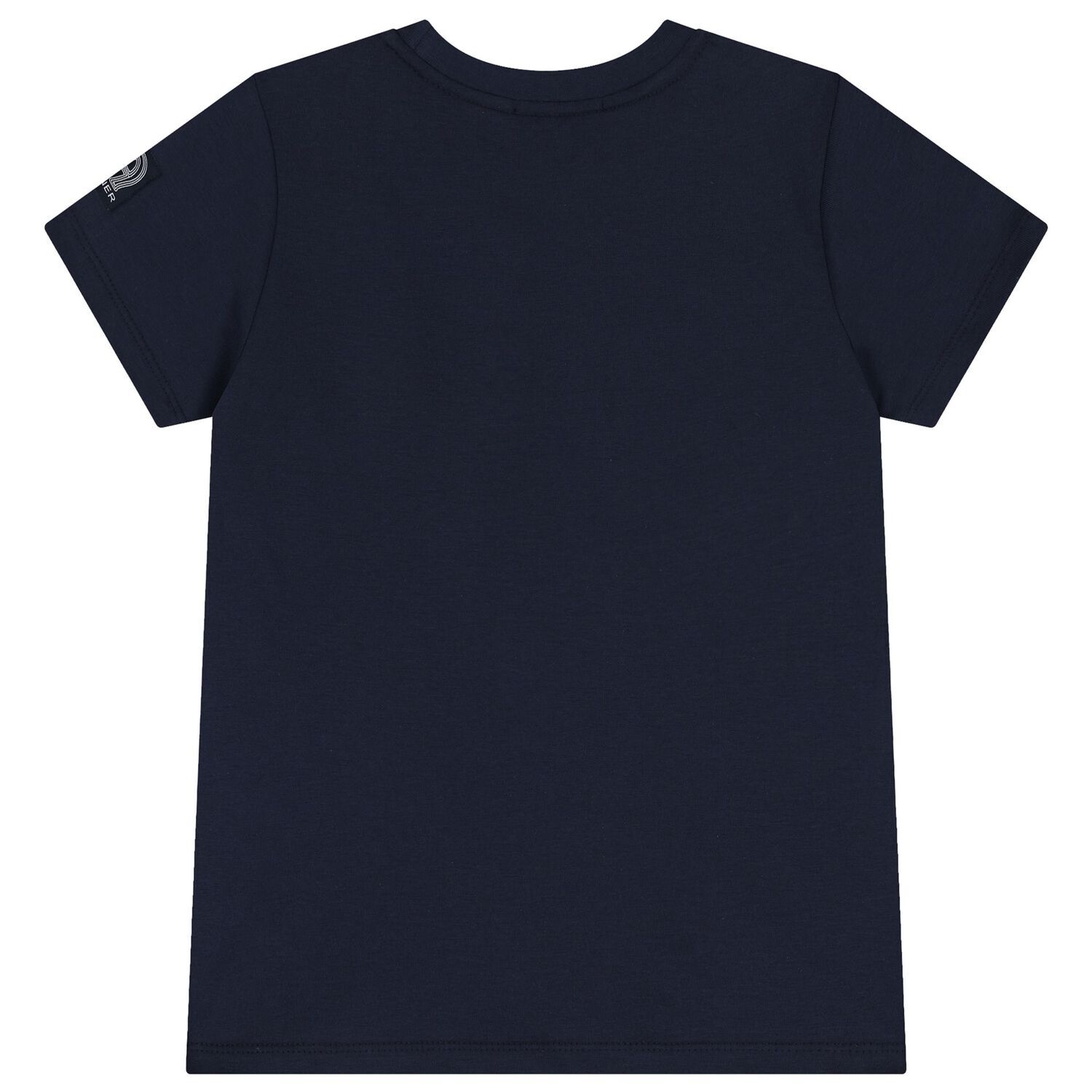 Boys White & Navy Blue Logo T-Shirt, 1, hi-res