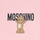 Girls Pink Teddy Bear Logo T-Shirt, 4, hi-res