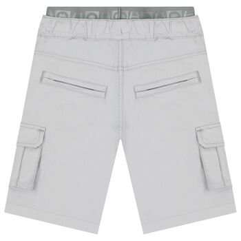 Boys Grey Logo Shorts