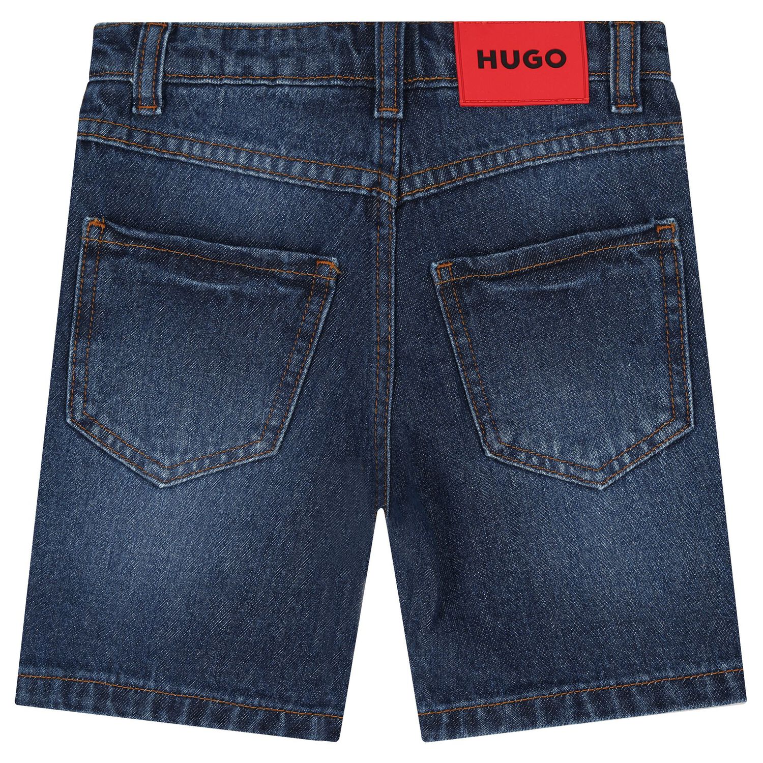 Boys Blue Denim Logo Shorts, 1, hi-res image number null