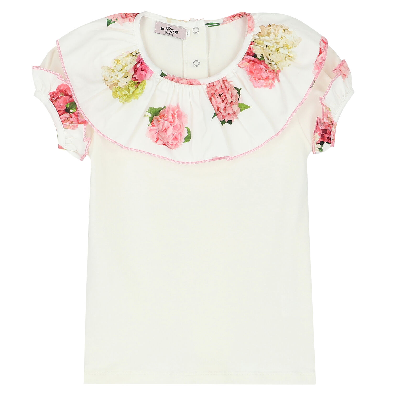 طقم تنورة بطبعة زهور باللون الأبيض والوردي, 1, hi-res