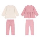 Baby Girls Pink & Ivory Leggings Set ( 2-Pack ), 1, hi-res