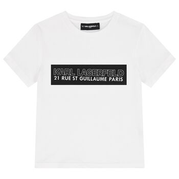 Boys White Logo T-Shirt