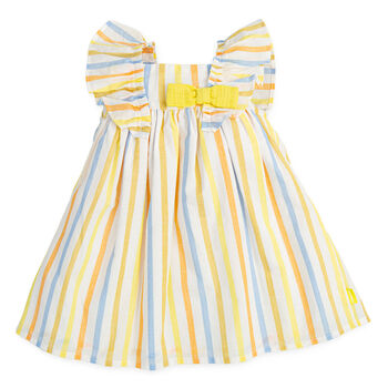 Girls Multi-Colored Striped Dress