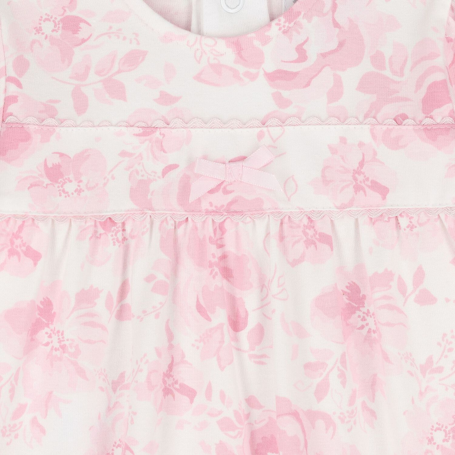 Baby Girls Pink & White Floral Babygrow Set, 1, hi-res