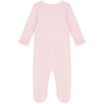 Baby Girls Pink Logo Babygrow
