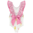 Girls White Ice Creams Swimsuit, 2, hi-res