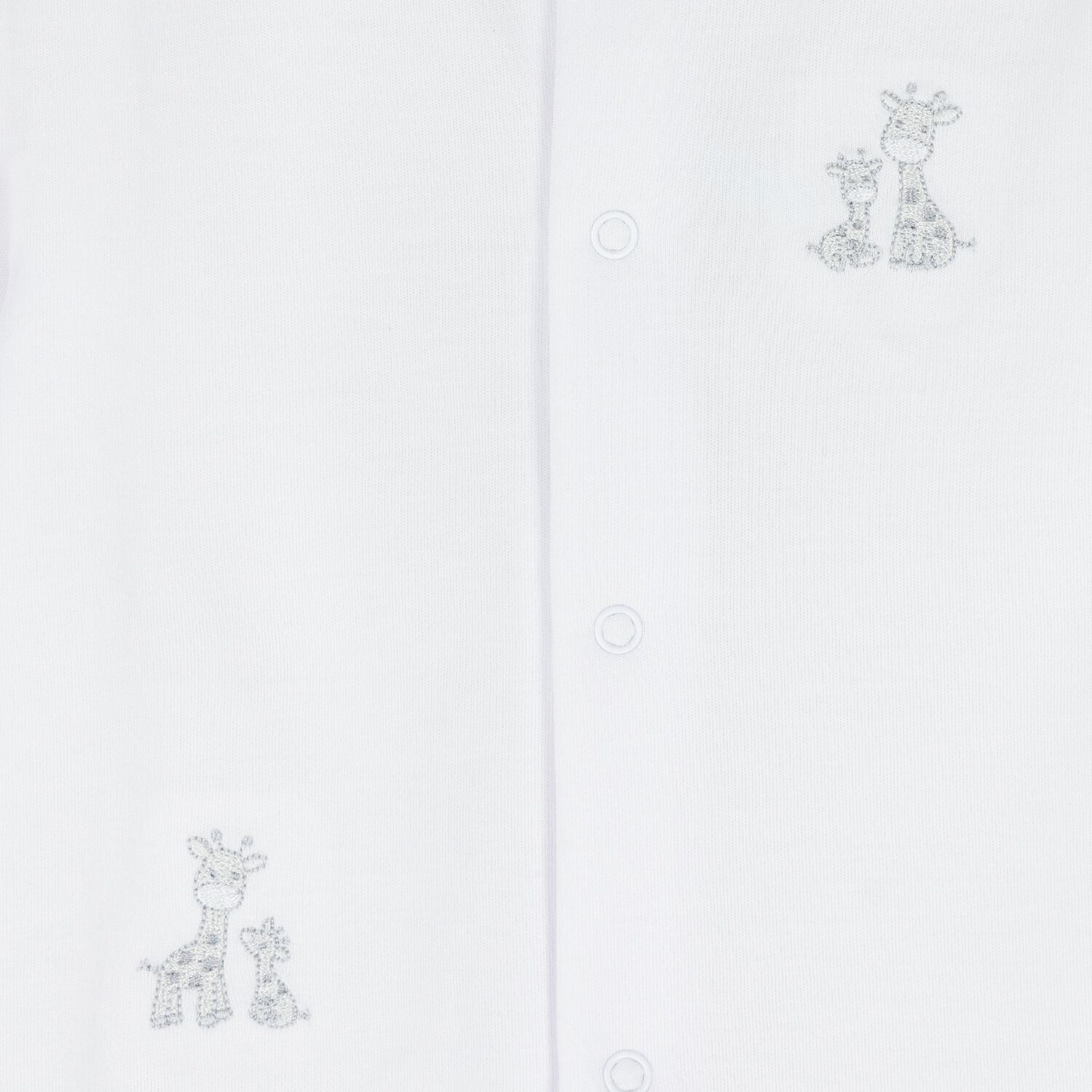 White & Grey Just Giraffe Babygrow Set, 1, hi-res