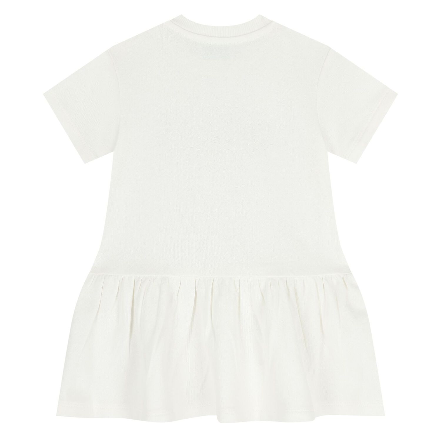 Younger Girls White Logo Dress, 1, hi-res