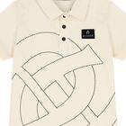 Boys Beige Logo Polo Shirt, 2, hi-res