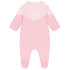 Baby Girls Pink Logo Babygrow, 1, hi-res