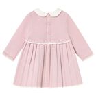 Baby Girls Pink Knitted Dress, 2, hi-res
