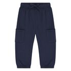 Younger Boys Blue & Beige Tiger Tracksuit Set, 1, hi-res