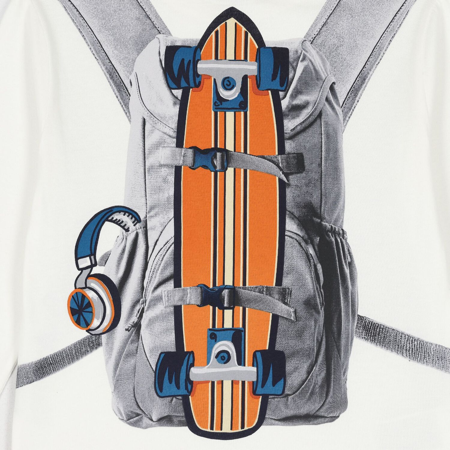 Boys Ivory Backpack Long Sleeve Top, 1, hi-res image number null