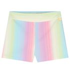 Girls Multi-Coloured Striped Shorts, 1, hi-res