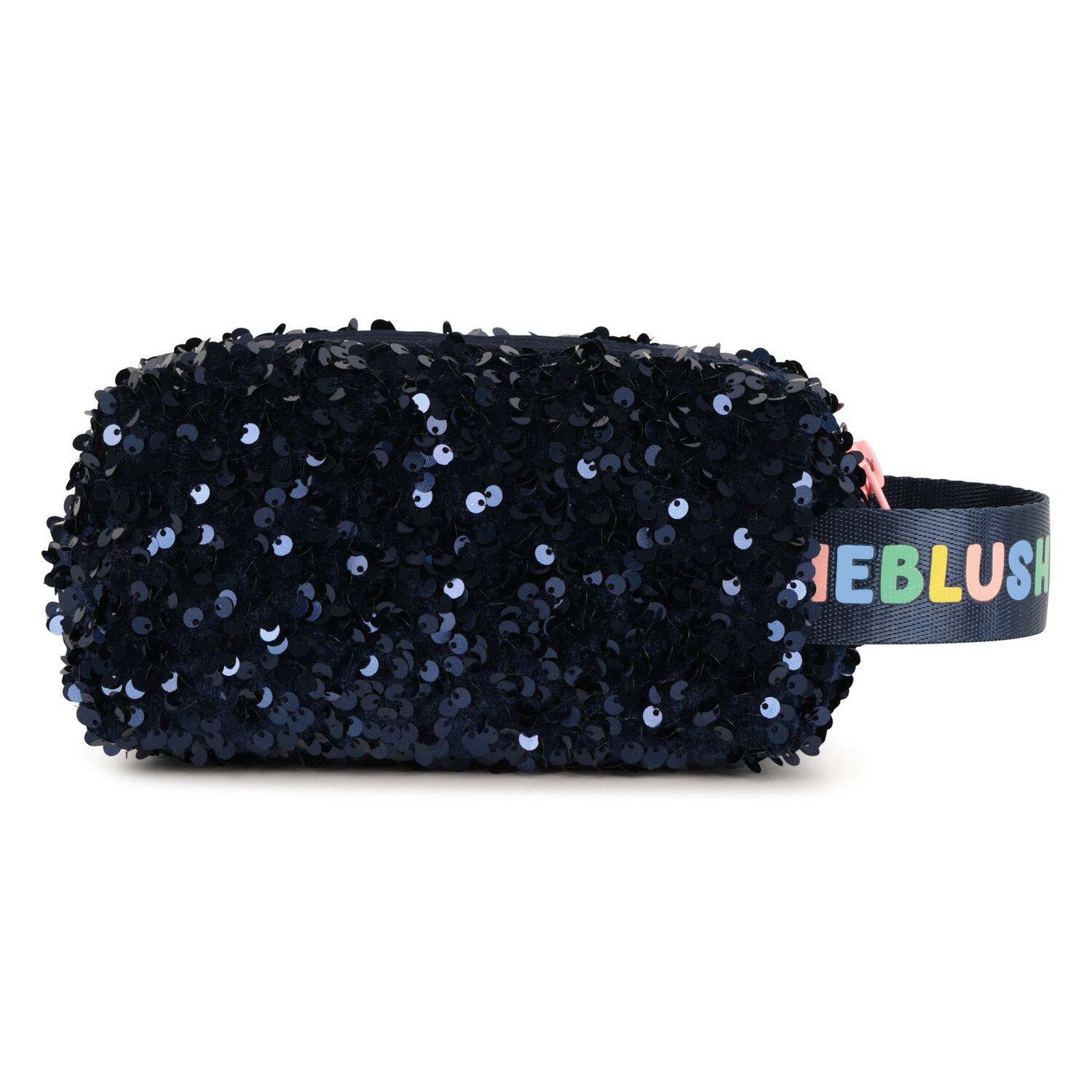Girls Navy Blue Sequin Pencil Case , 1, hi-res