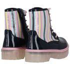 Girls Navy Blue Embellished Boots, 1, hi-res