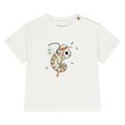 Younger Boys Ivory T-Shirt, 1, hi-res