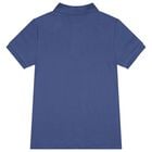 Boys Navy Blue Fishing Polo Bear Polo Shirt, 1, hi-res