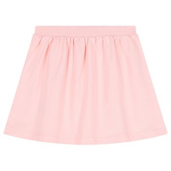 Girls Pink Teddy Bear Logo Skirt