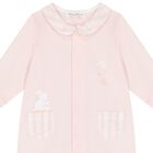 Baby Girls Ivory & Pink Logo Babygrow, 3, hi-res