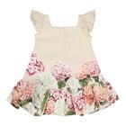 Baby Girls Beige Floral Striped Dress Set, 1, hi-res