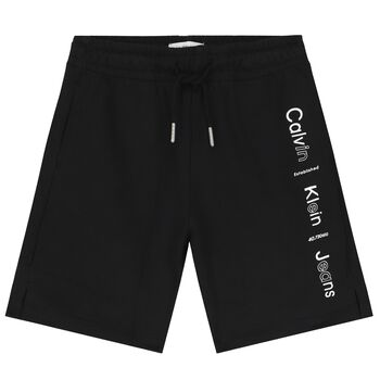 Boys Black Logo Shorts