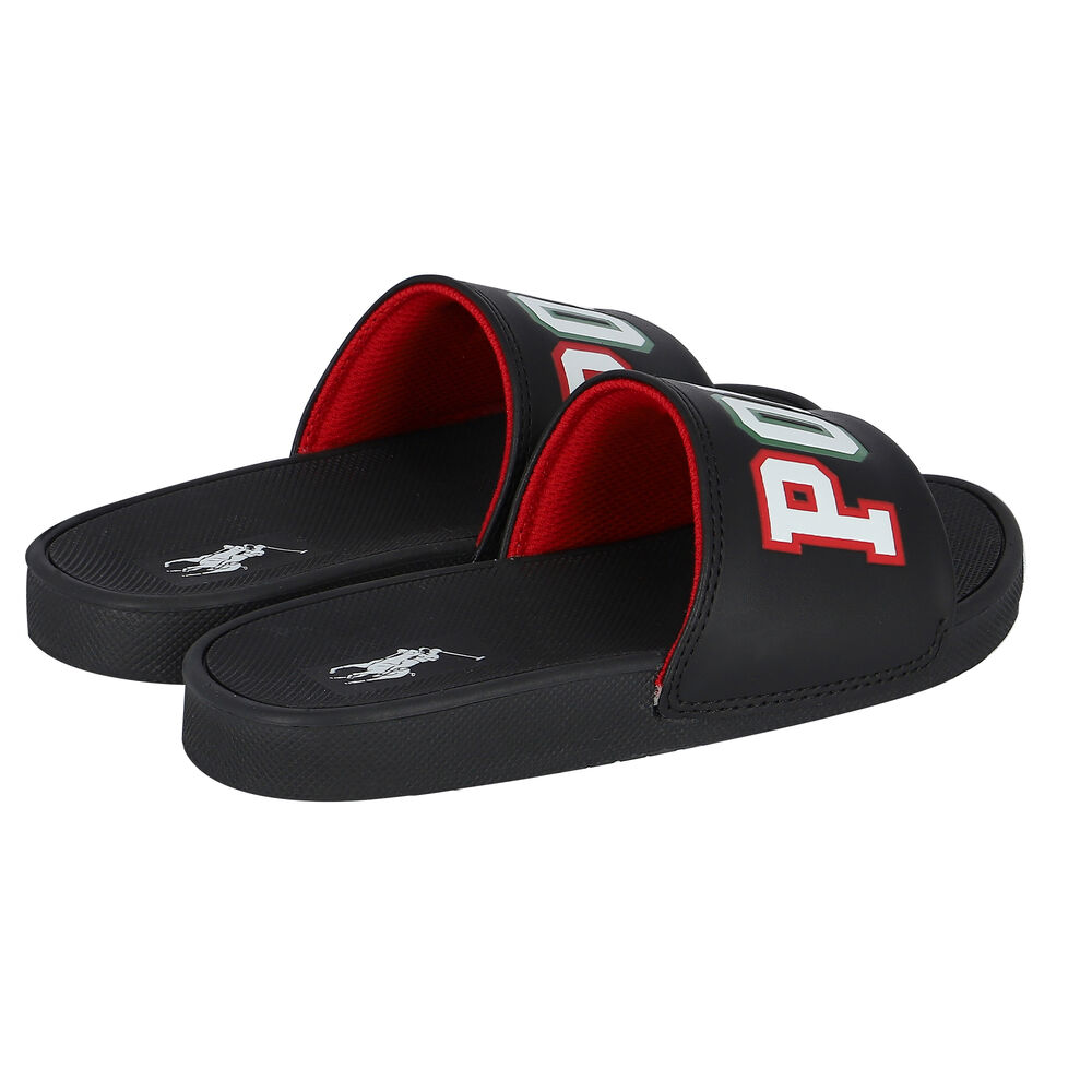 ralph lauren black sliders