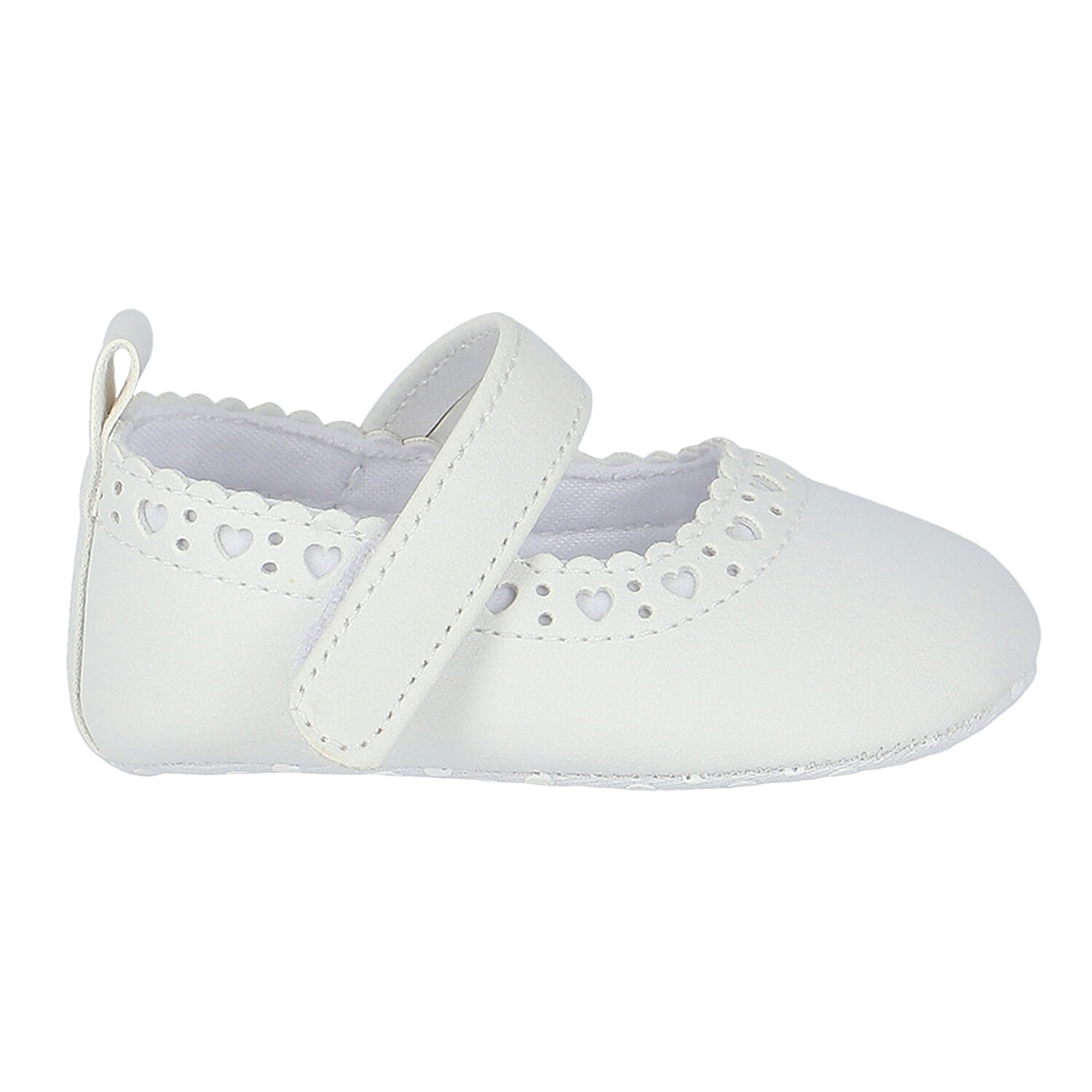 Baby Girls White Shoes, 1, hi-res