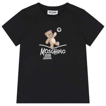 Black Teddy Bear Logo T-Shirt