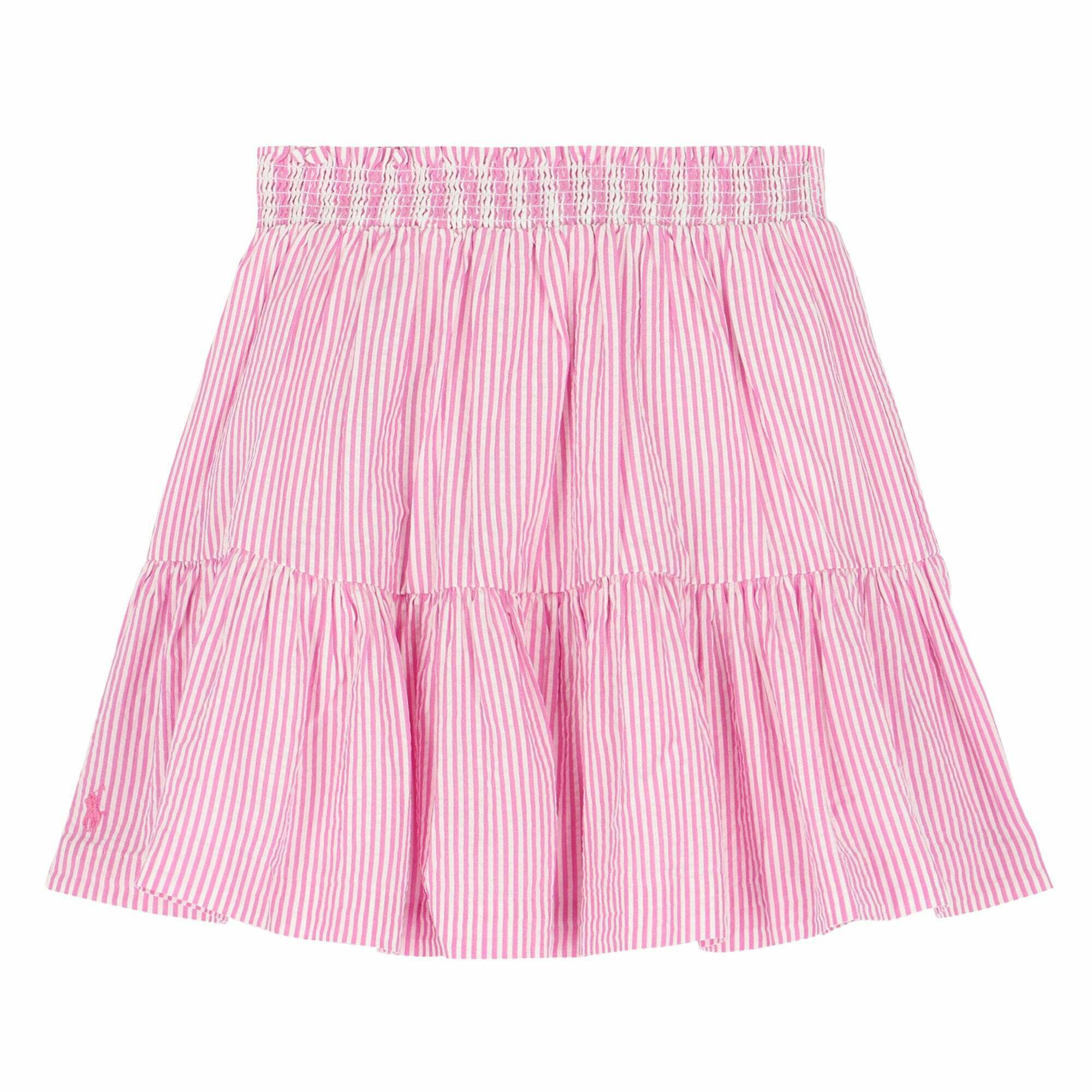 Pink and white striped skirt clearance