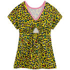 Girls Yellow Cheetah Logo Dress, 1, hi-res
