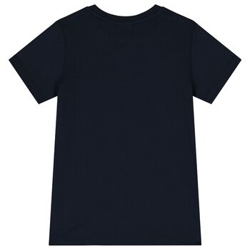 Boys Navy Blue Logo T-Shirt