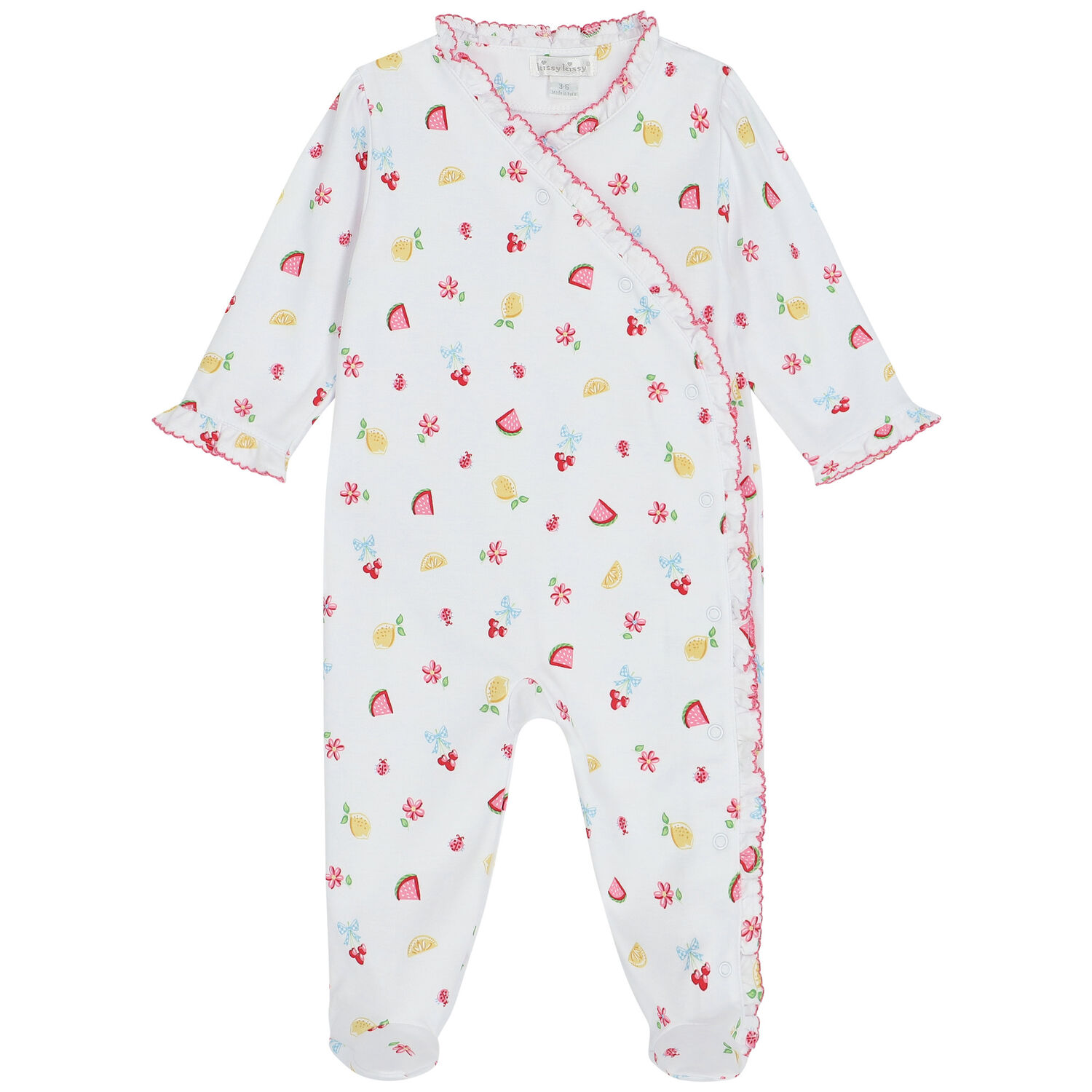 أفرول بنات بطبعة فواكهة باللون الابيض, 1, hi-res