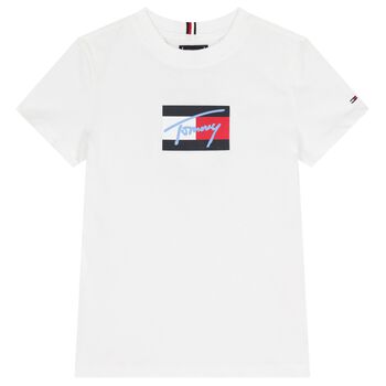 Boys White Logo T-Shirt