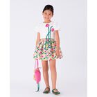 Girls White & Yellow Floral Skirt Set, 1, hi-res