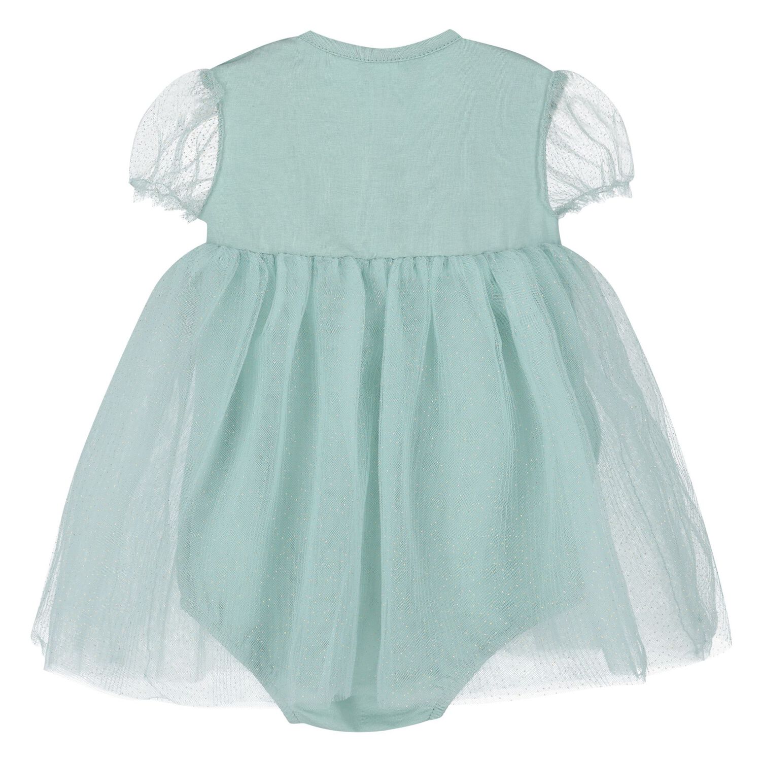 Baby Girls Green Glitter Bodysuit Dress Set, 1, hi-res