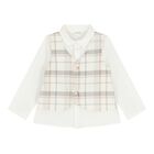 Baby Boys White & Beige Shorts Set, 1, hi-res