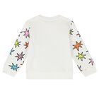Younger Girls Ivory Shooting Stars Sweatshirt, 1, hi-res