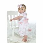 Baby Girls White & Pink Romper Set, 1, hi-res