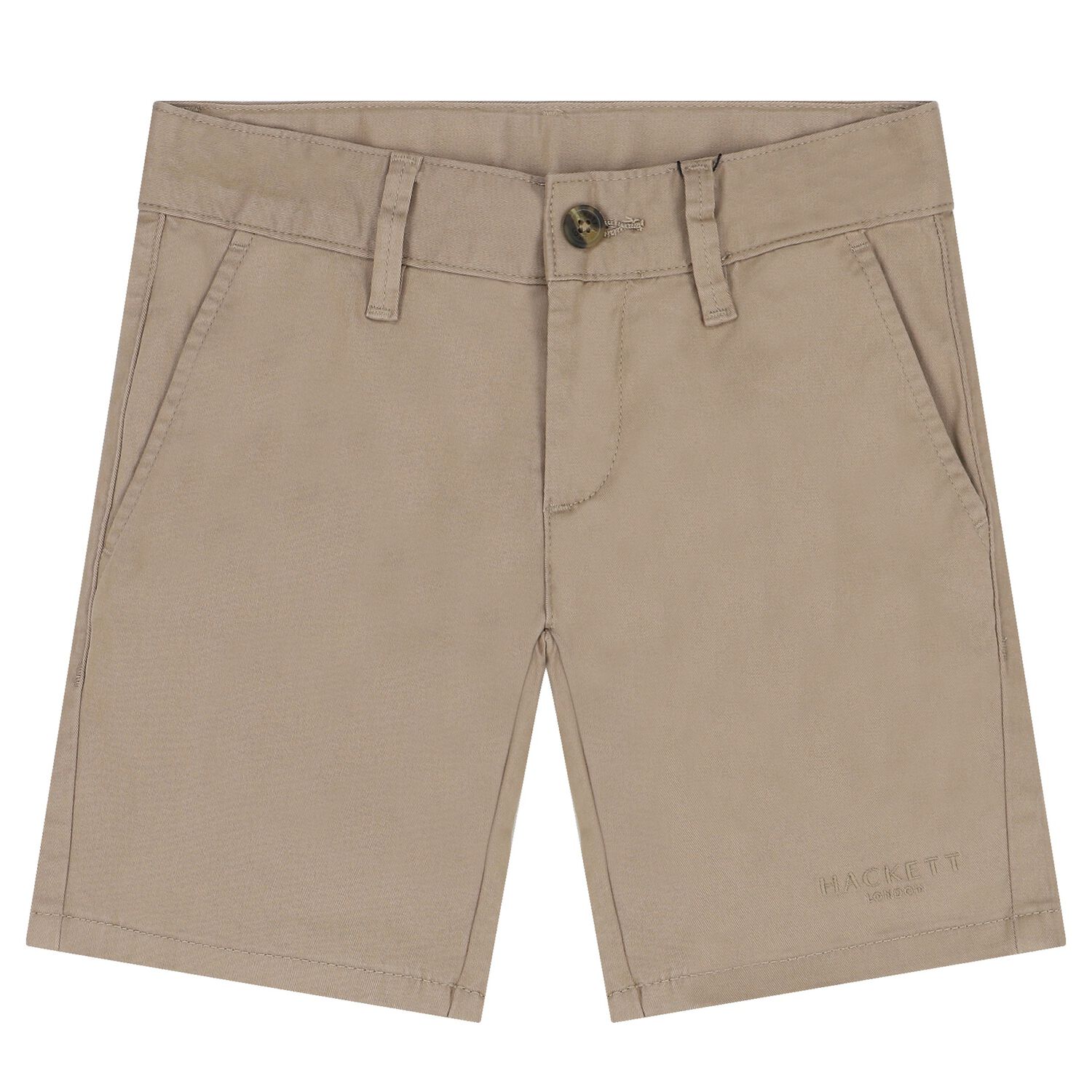 Boys Beige Logo Shorts, 1, hi-res