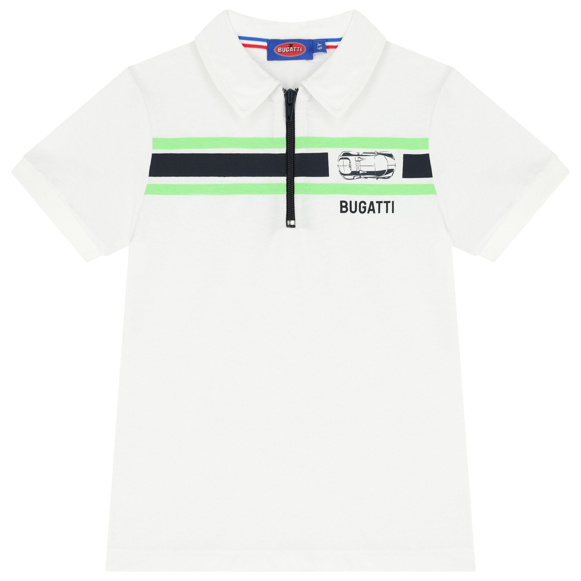 Bugatti Junior Boys White Logo Polo Shirt Junior Couture Oman