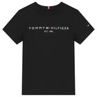 طقم شورت أولاد بالشعار باللون الأسود, 3, hi-res