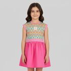 Girls Pink Logo Crochet Dress, 1, hi-res