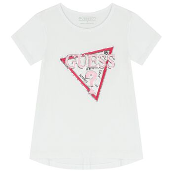 Girls White Logo T-Shirt