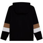 توب بسحاب بالشعار باللون الأسود للأولاد, 1, hi-res