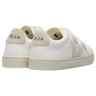 White Logo Leather Trainers , 1, hi-res
