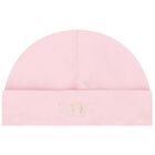 Baby Girls Pink & Gold Logo Hat, 1, hi-res