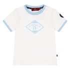 Younger Boys White Logo T-Shirt, 2, hi-res
